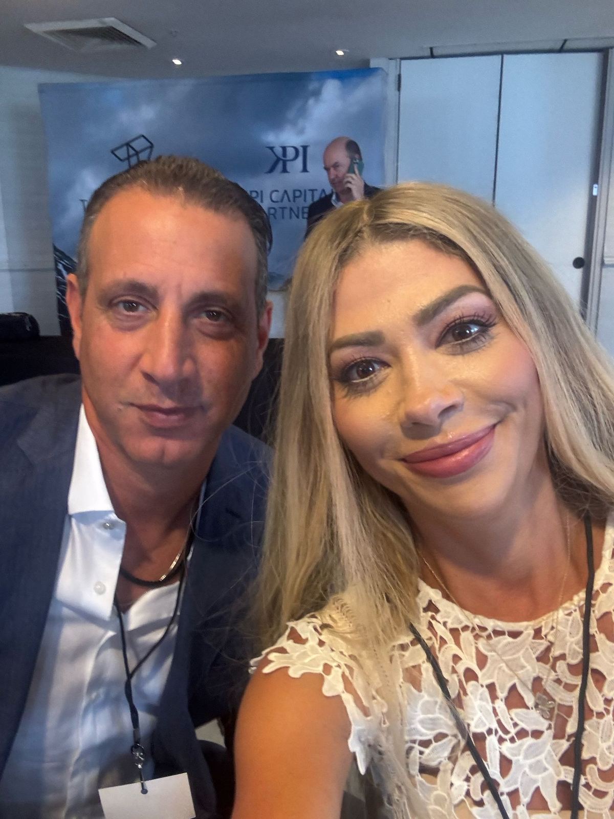Two guests at a conference