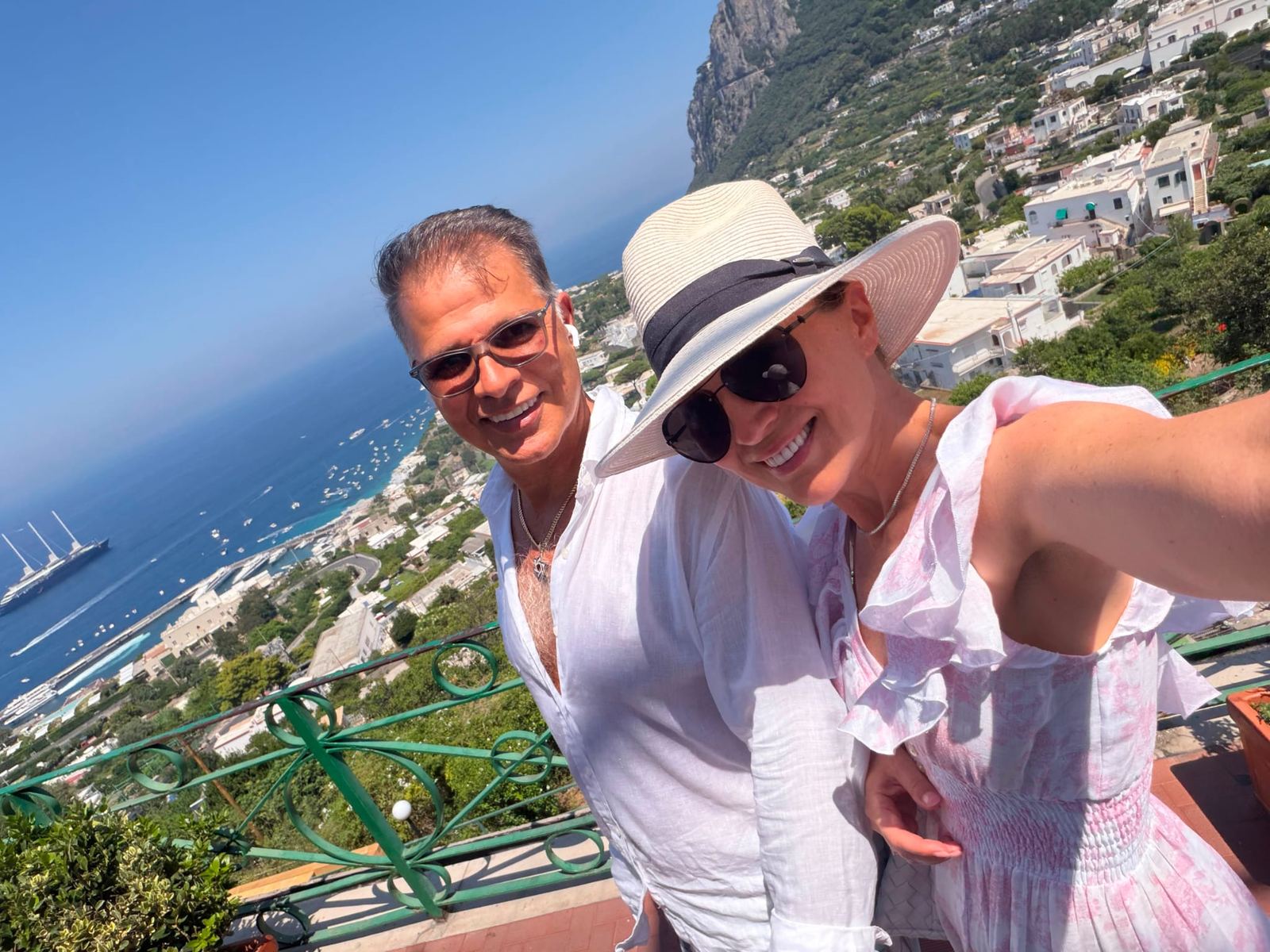 A selfie above the coast