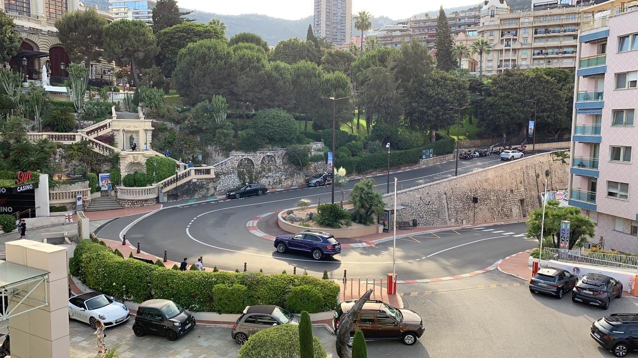 A winding coastal road through the city