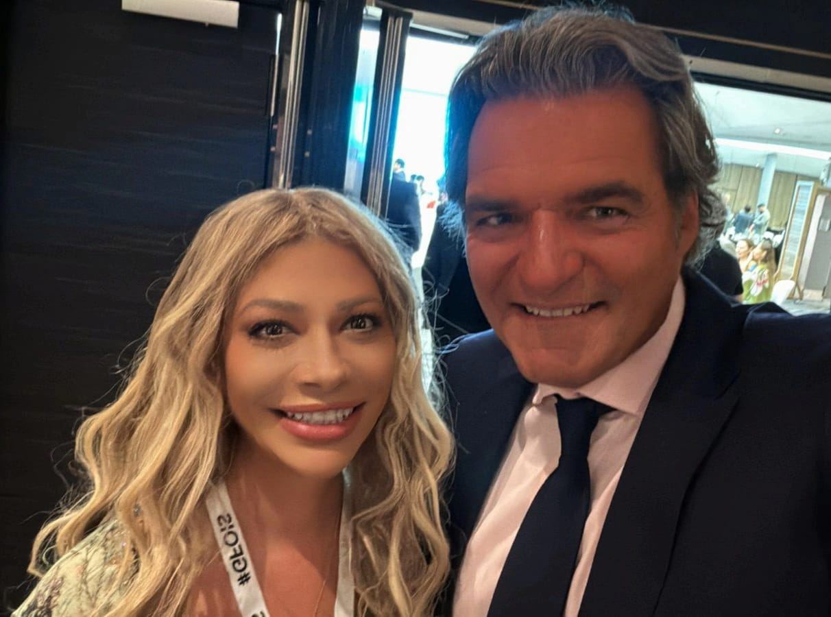 A selfie at a conference